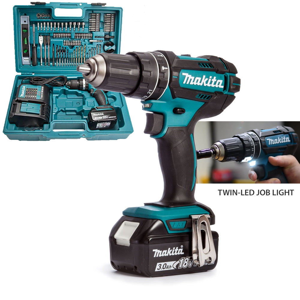 Makita DHP482 Hammer Combi Drill 18V LXT (1/2) Kit with – GIGATOOLS Industrial