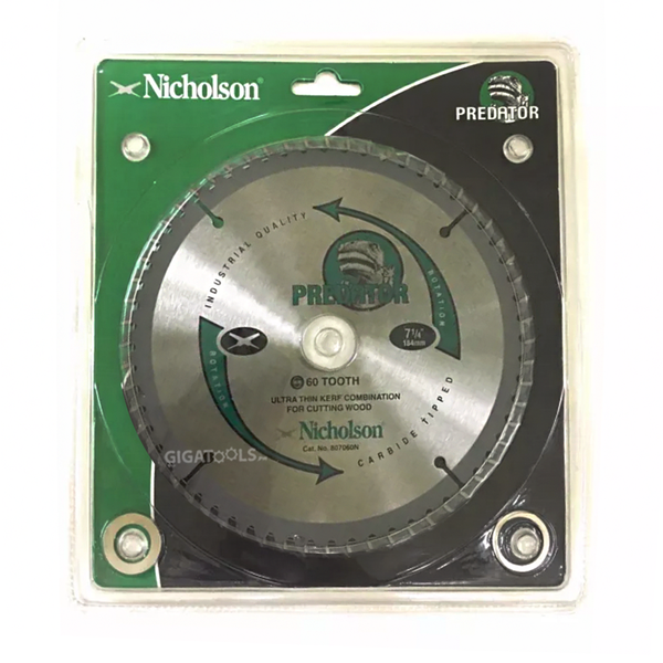 Nicholson Circular saw Blade Carbide tip for wood ( 7-1/4" x 60T )