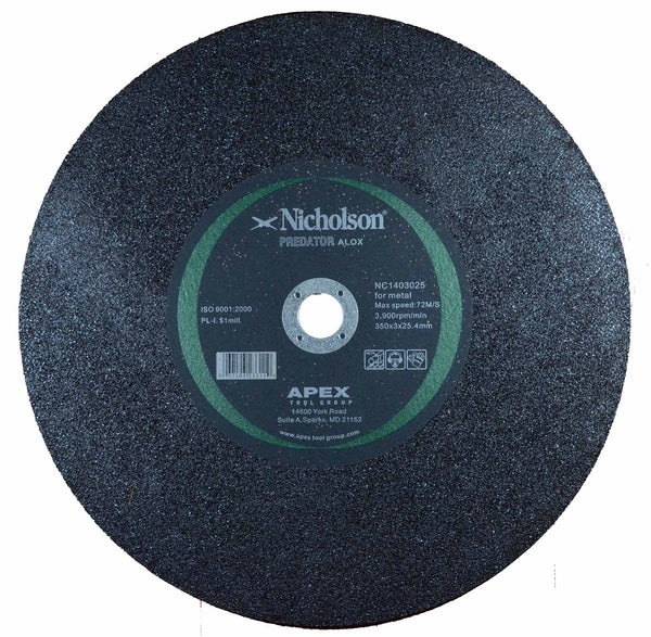 Nicholson 14" Cutting Disc, for steel - GIGATOOLS.PH