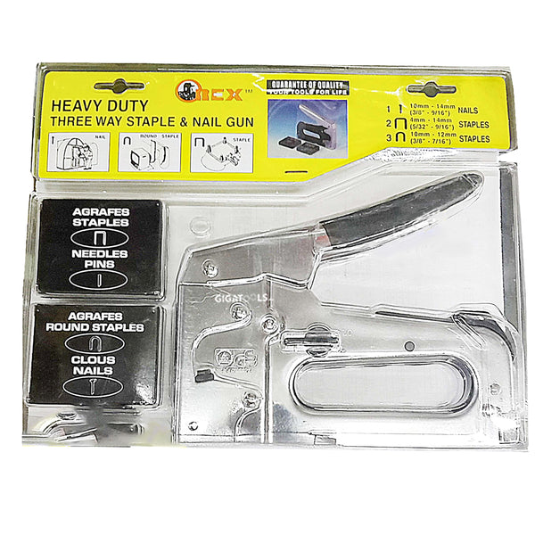 Orex Heavy Duty 3-Way Staple & Nail Gun ( Gun Tacker ) ( 68-714 / 68-718 )