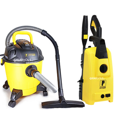 Powerhouse Bundle - Vacuum Cleaner 6 gal and Pressure Washer 120 bars ( COMBO SET )
