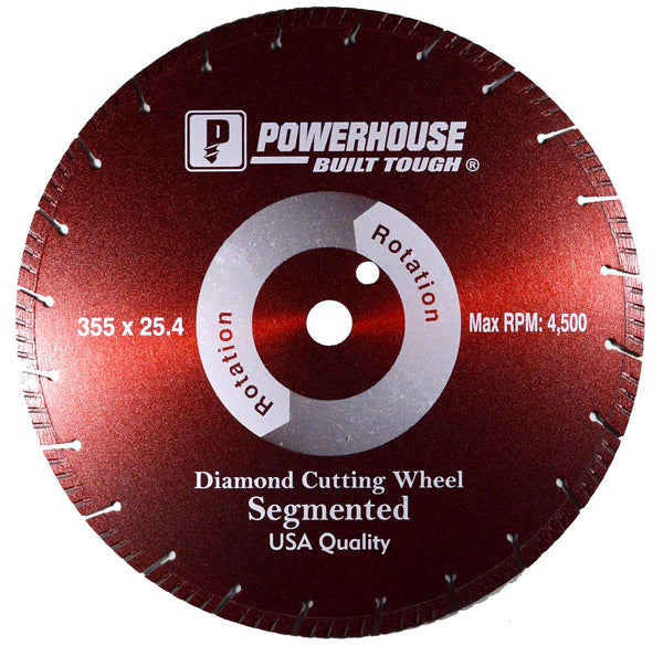 Powerhouse 14" Diamond Cutting Wheel (Concrete) - GIGATOOLS Industrial Center