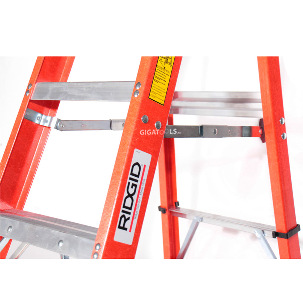 Ridgid Fiberglass Step Ladders with Protop ( Orange )