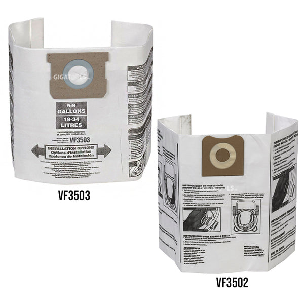 Ridgid High-Efficiency Filter Dust Bags for Dry/Wet Vacuums