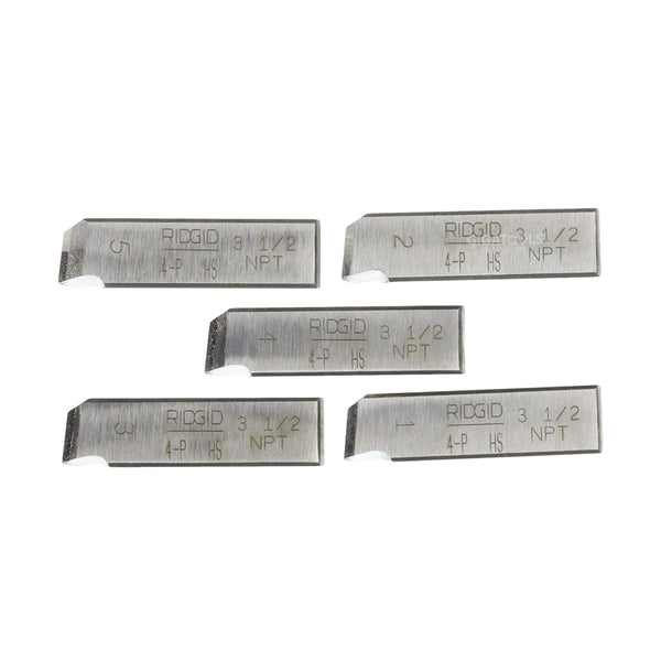 Ridgid High Speed Pipe Dies for Model 4PJ Geared Pipe Threaders ( 3-1/2” ) ( 38230 )