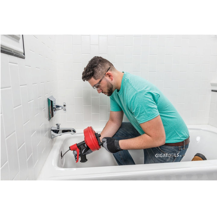 Ridgid PowerSpin Plus Kink-Resistant Plumbing Drain Cleaning Sink