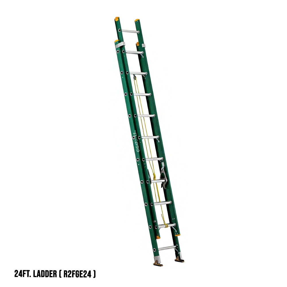 Ridgid Fiberglass Extension Ladders ( Green ) – GIGATOOLS Industrial Center