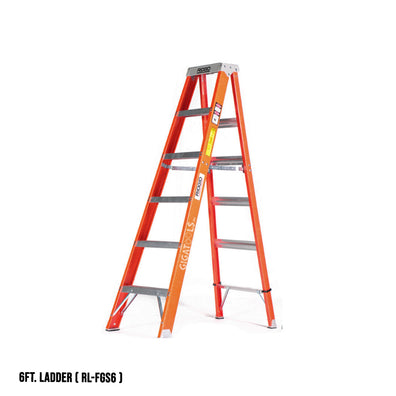 Ridgid Fiberglass Step Ladders with Protop ( Orange )