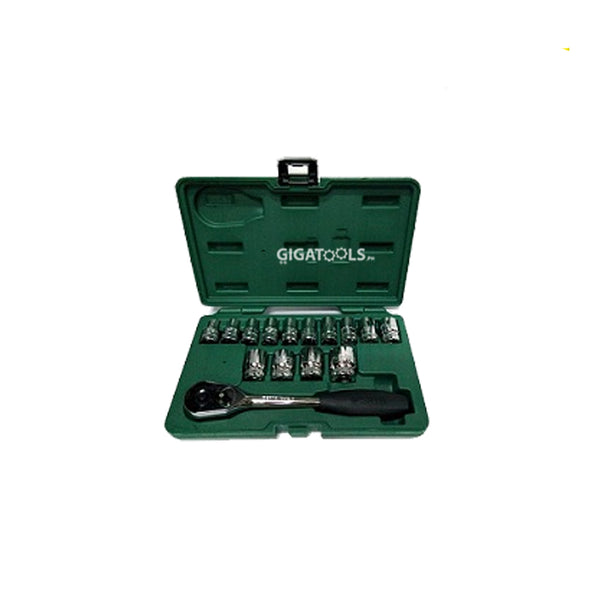 SATA 15pcs DR Socket Set by Nicholson (1/2") ( 08005SM )