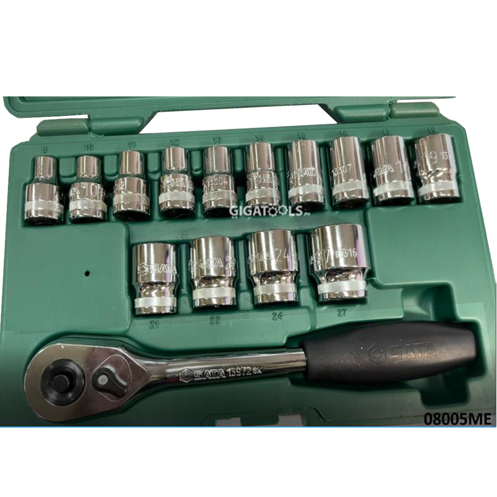 SATA 15pcs DR Socket Set by Nicholson (1/2") ( 08005SM ) – GIGATOOLS ...