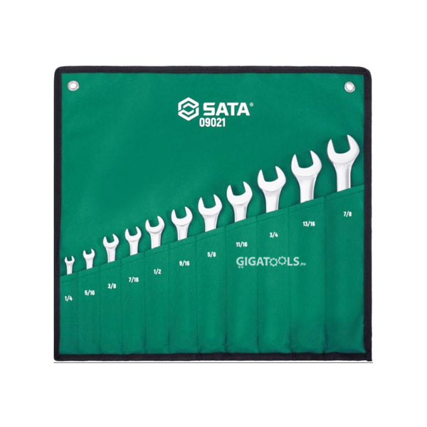 SATA 11pcs Full Polish Combination Wrench Set ( 09021 )