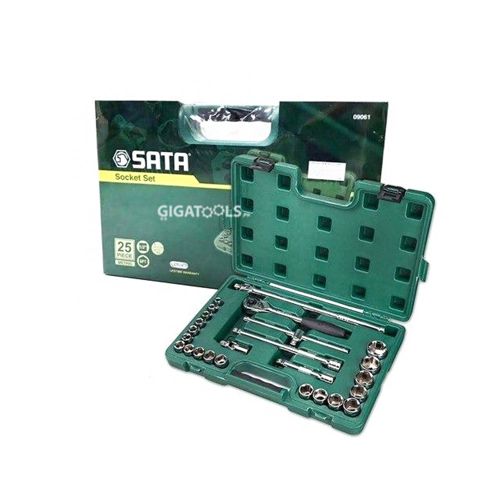 SATA 25pcs DR Socket Set by Nicholson (1/2") ( 09061 ) – GIGATOOLS ...