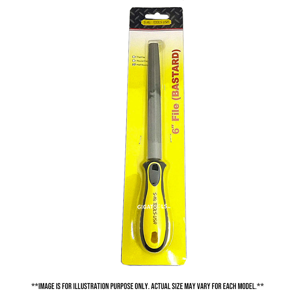 S-Ks Tools USA Half-Round File w/ Rubber Grip Handle – GIGATOOLS ...