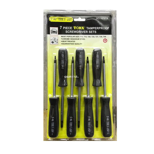 S-Ks Tools USA 7pcs. Torx Tamperproof Screwdriver Set ( 1070TR )