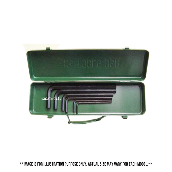 S-Ks Tools USA Long Arm Allen Wrench Key Set w/ Metal Case ( Black Finished )