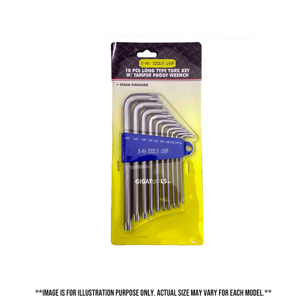 S-Ks Tools USA 10pcs. Long Arm Tamperproof Torx Wrench Key Set ( SSW-1310NL-H )
