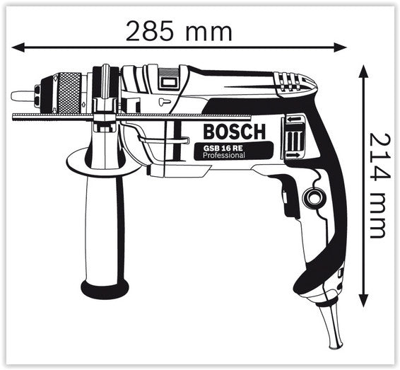Bosch GSB 16 RE 5/8" (16mm) Professional Impact Drill w/ 100pcs Accessories (750W) - GIGATOOLS.PH