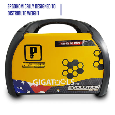 Powerhouse Evolution 200A Portable Inverter Welding Machine (100% Copper) - GIGATOOLS.PH