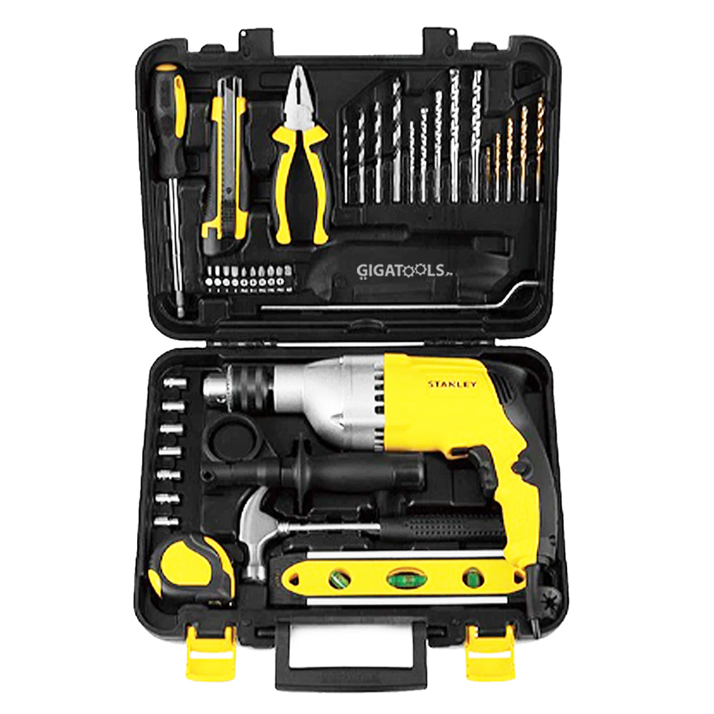 Stanley STDH7213V Professional Hammer Drill Driver (13mm) 800W with Hand tools and drill bit kit Set