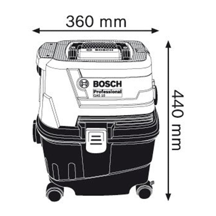 Bosch GAS 15 Heavy Duty Vacuum Cleaner (1,100W) (Heavy Duty) - GIGATOOLS.PH