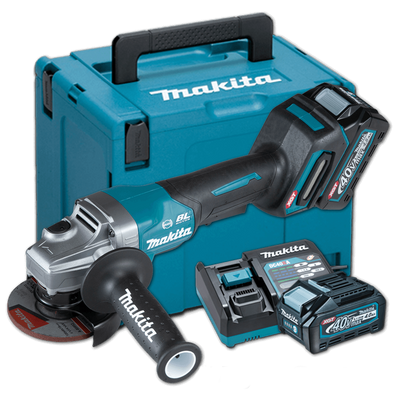 Makita GA011GM201 Cordless Brushless Angle Grinder with Paddle Switch 100mm (4″) 40Vmax XGT™ Li-ion (Kit Set)