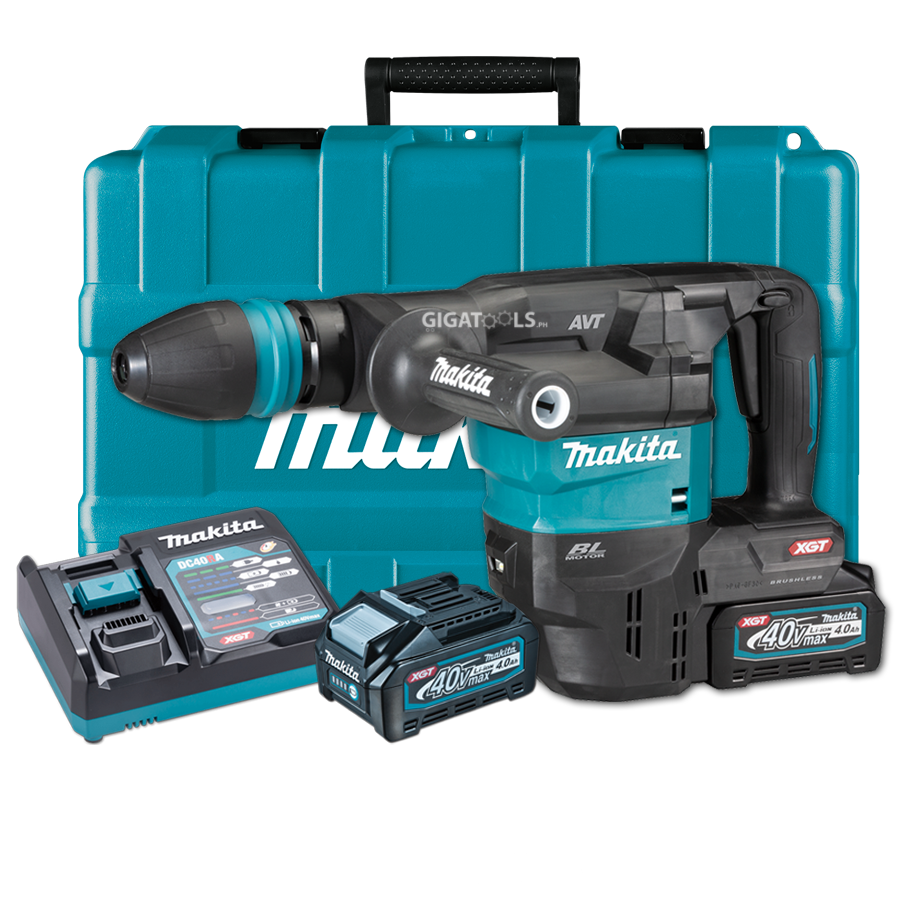 Makita HM001GM202 Cordless Brushless Demolition Hammer 18mm (11/16″) SDS-MAX Shank 40Vmax XGT® Li-Ion (Kit Set)