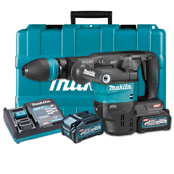 Makita HM001GM202 Cordless Brushless Demolition Hammer 18mm (11/16″) SDS-MAX Shank 40Vmax XGT® Li-Ion (Kit Set)
