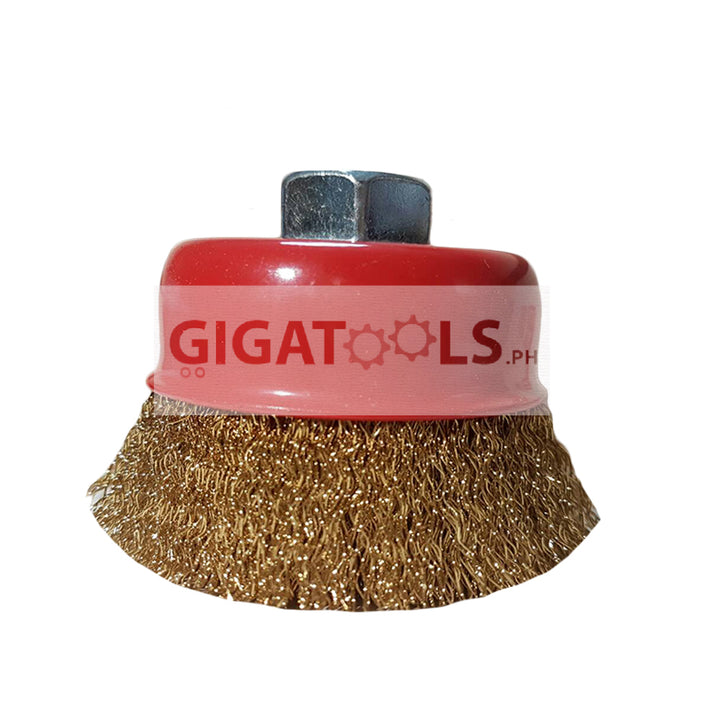 Bosch Wire Cup Brush ( Brass Coated ) M10 for 4" Grinder ( 2608622062 ) - GIGATOOLS.PH