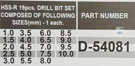 Makita HSS-R Metal Drill Bit Set 19 pcs ( D-54081 ) - GIGATOOLS.PH