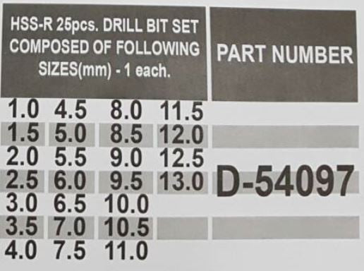 Makita HSS-R Metal Drill Bit Set 25 pcs ( D-54097 ) - GIGATOOLS.PH