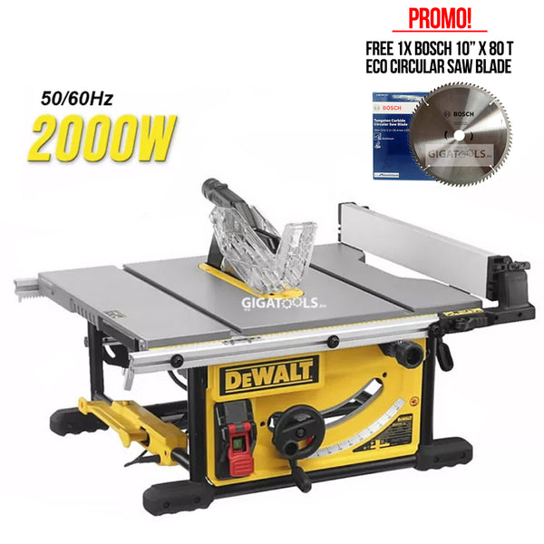 DeWalt DWE7492-B1 Professional Table Saw Machine 10" 250mm 2000W, 220-240V, 50/60Hz