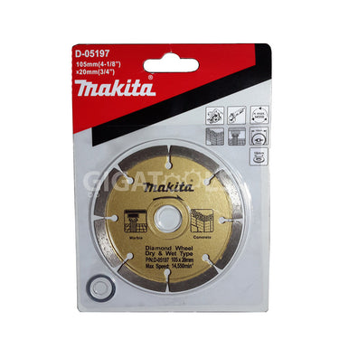 Makita 105x20mm Diamond Wheel (Dry & Wet Type) - GIGATOOLS.PH