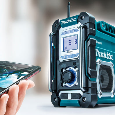 Makita DMR108N Cordless Bluetooth Job Site Radio AM/FM 89mm x2 12Vmax CXT™/18V LXT® Li-Ion/AC (Bare Tool)