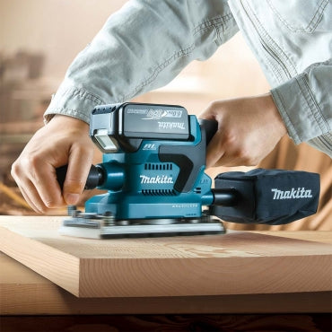 Makita DBO381Z Cordless Brushless Finishing Sander with AWS, Built-In Dust Extraction System 18V LXT® 1/3 Sheet (Bare Tool)