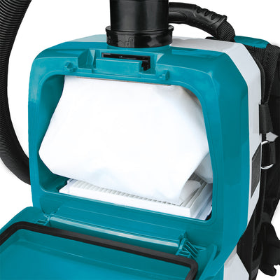 MAKITA DVC265ZX Cordless Brushless Backpack Vacuum Cleaner 18Vx2 (36V) Li-Ion 2.0/1.5L Paper/Cloth Dust Bag(Bare Tool Only)