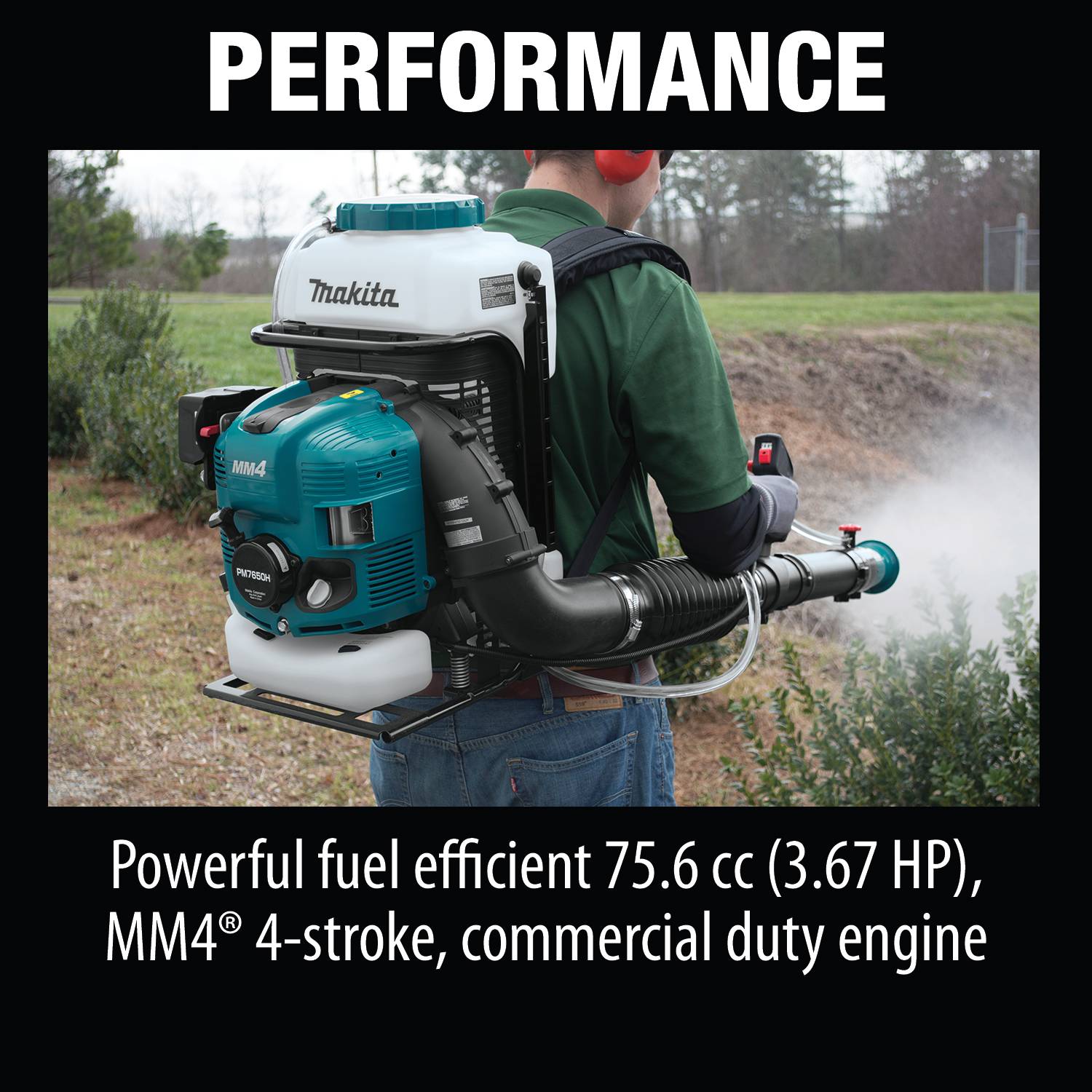 Makita PM7650H 4-Stroke Petrol Mist Blower (1.8L)
