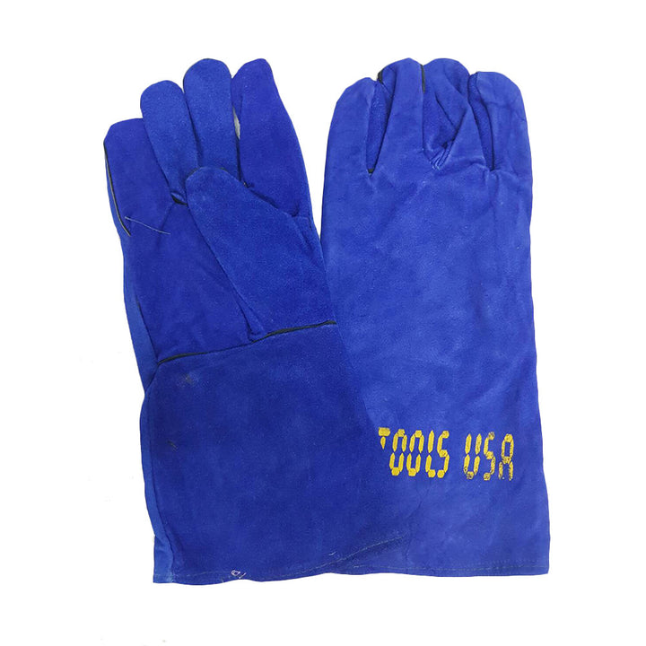S-Ks Tools Gloves 14" - Cowhide Leather Welding Gloves (Blue) - GIGATOOLS.PH