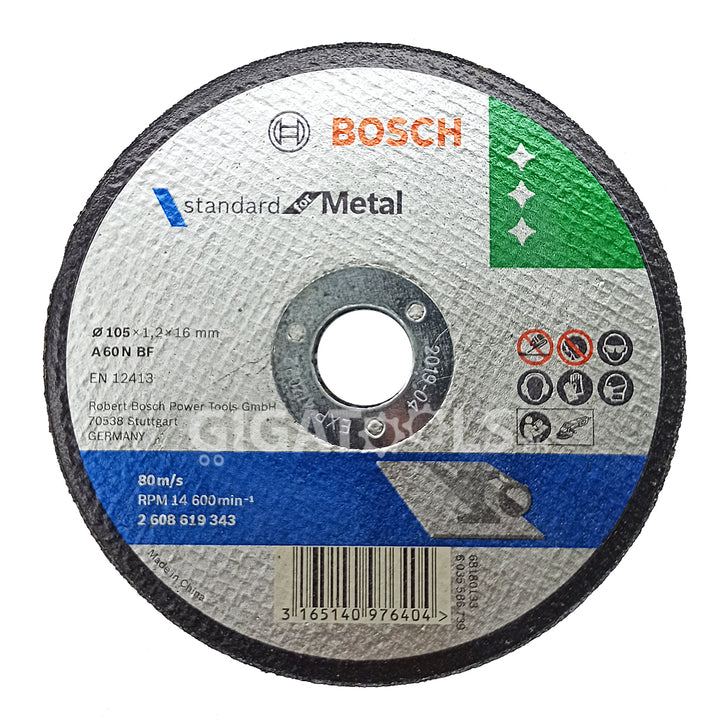Bosch Cutting Disc 4-inch for Metal Thin 1.2 mm ( 2 608 619 343 ) - GIGATOOLS.PH