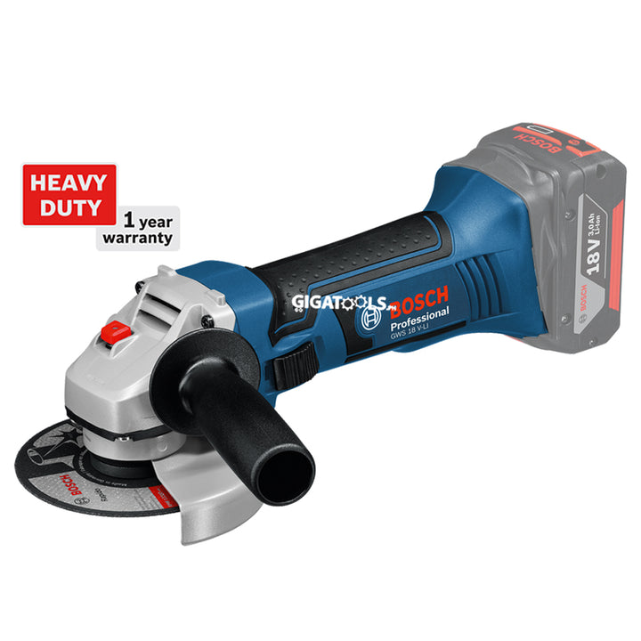 Bosch GWS 18 V-LI Professional Cordless Angle Grinder (Heavy Duty) (Bare tool only) - GIGATOOLS.PH