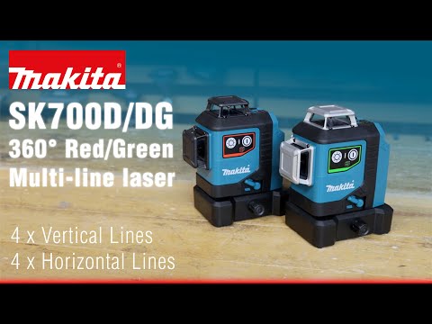 Makita SK700GD Rechargeable Cordless Green Multi Line Laser 360° 3-Plane 12Vmax CXT™ Li-Ion (Bare Tool)