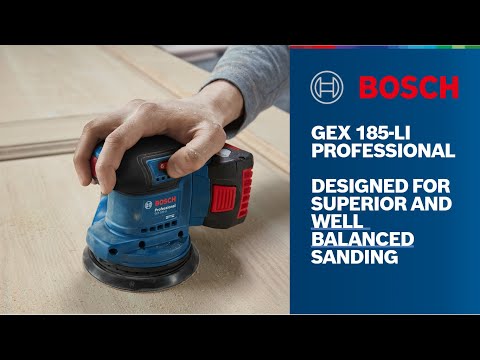 Bosch GEX 185-li Professional Cordless Brushless Random Orbit Sander ( Bare tool Only ) ( Battery and Charger sold Separately ).