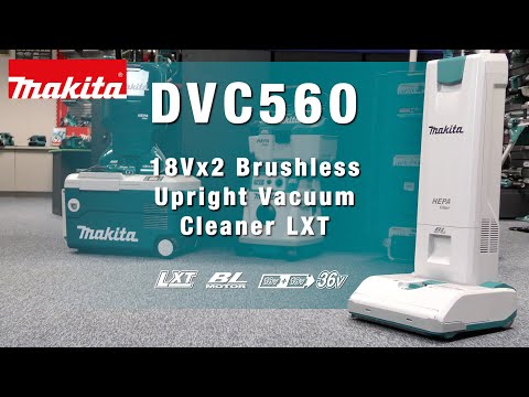 Makita DVC560Z Cordless Brushless Upright Cleaner Dust: 5L 1.9 m³/min (12 kPa) 18V x2 (36V) LXT® Li-Ion (Bare Tool Only)