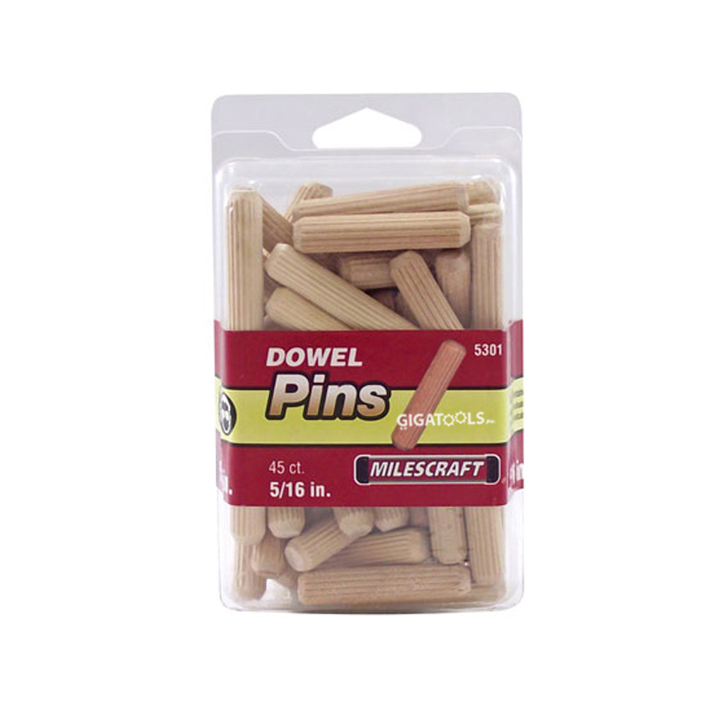Milescraft long Fluted Wooden Dowel Pins 5/16