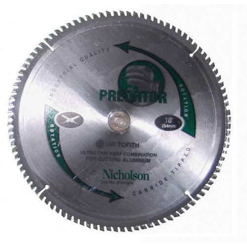 Nicholson Circular Saw Carbide Tip for Aluminum (10" x 120T) - GIGATOOLS Industrial Center