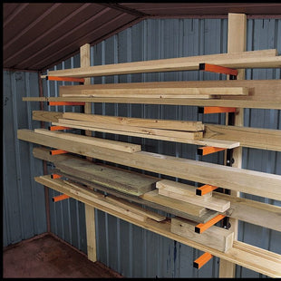 BORA 6-Level Lumber Storage Rack - Orange & Gray (PBR-001)