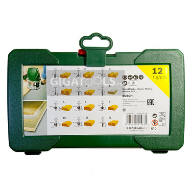 Bosch Router Bit Set 12 pieces 1/4