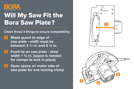 BORA WTX Saw Plate - Circular Saw Guide System (544006)