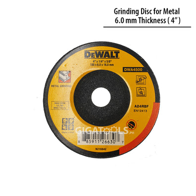 DeWalt DWA4500 4-inch Grinding Disc for Metal - GIGATOOLS.PH